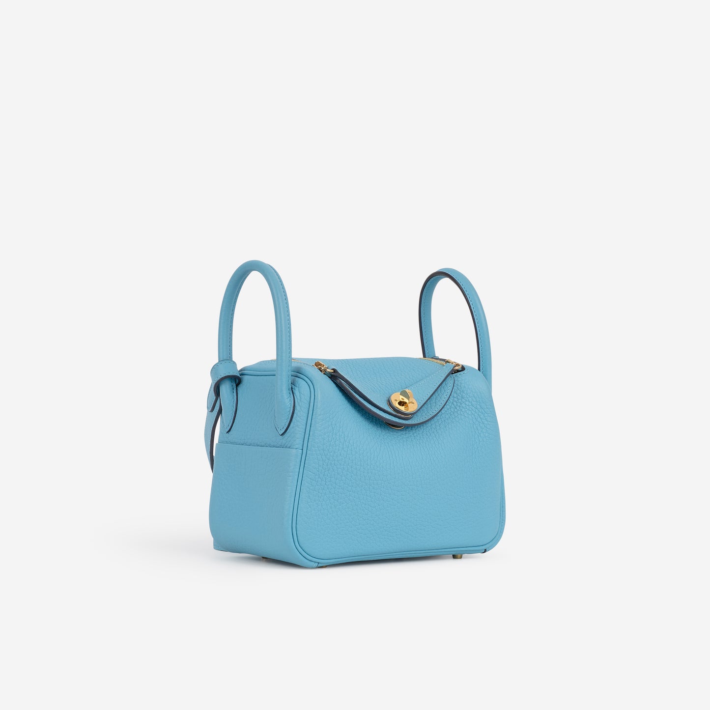 Hermès Mini Lindy - Bleu Du Nord Clemence | Gold Hardware - Bagista