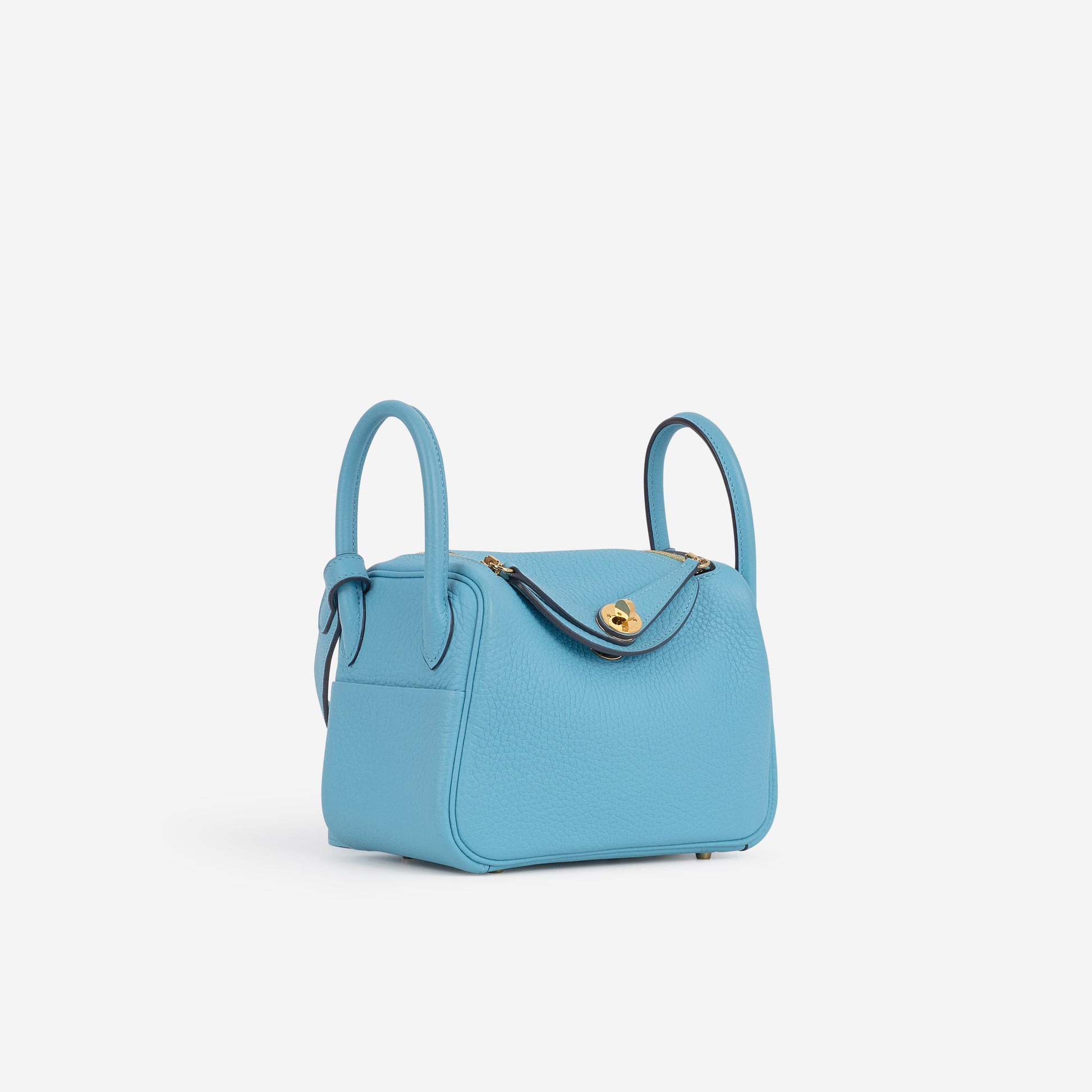 Hermès Mini Lindy - Bleu Du Nord Clemence | Gold Hardware - Bagista