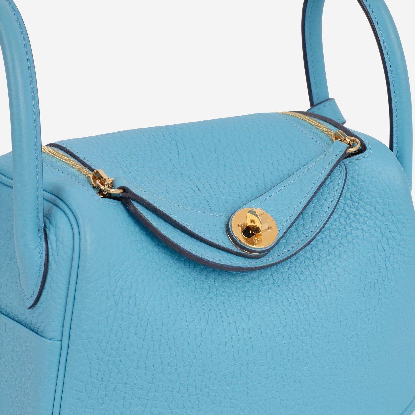 Hermès Mini Lindy - Bleu Du Nord Clemence | Gold Hardware - Bagista