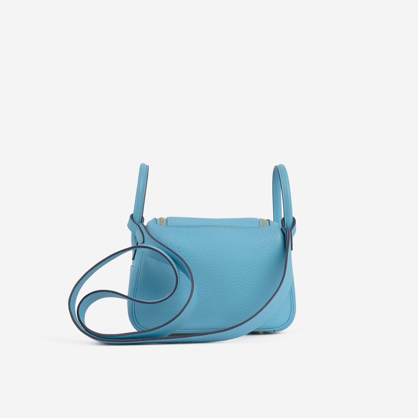 Hermès Mini Lindy - Bleu Du Nord Clemence | Gold Hardware - Bagista