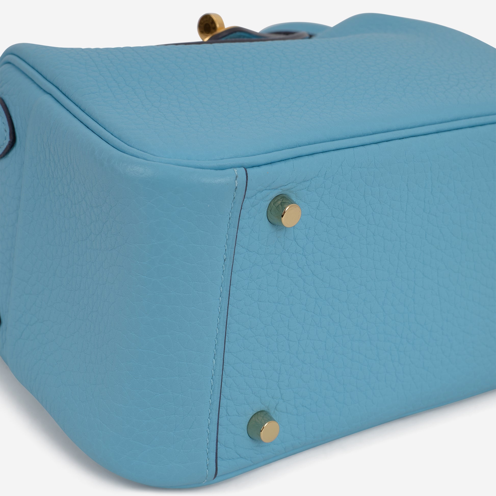 Hermès Mini Lindy - Bleu Du Nord Clemence | Gold Hardware - Bagista