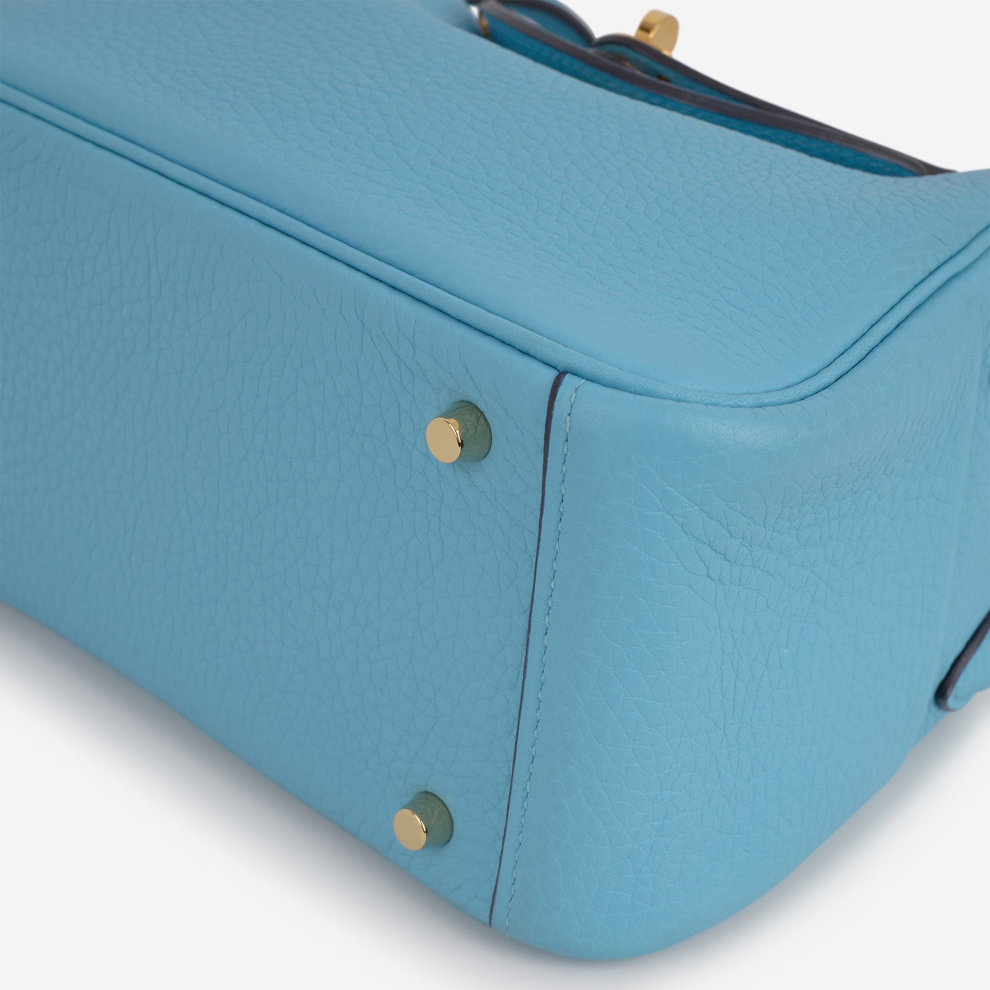 Hermès Mini Lindy - Bleu Du Nord Clemence | Gold Hardware - Bagista