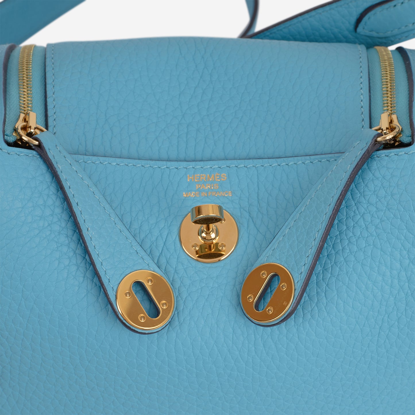 Hermès Mini Lindy - Bleu Du Nord Clemence | Gold Hardware - Bagista