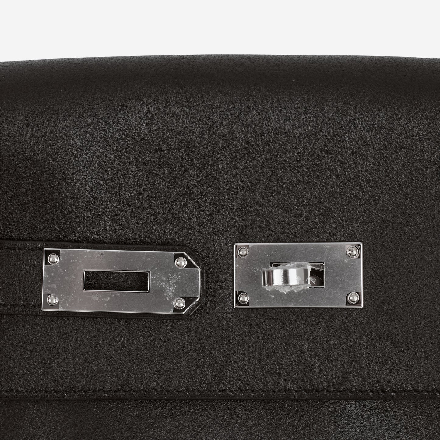 Hermès Kelly Messenger PM - Black Evergrain | Palladium Hardware - Bagista