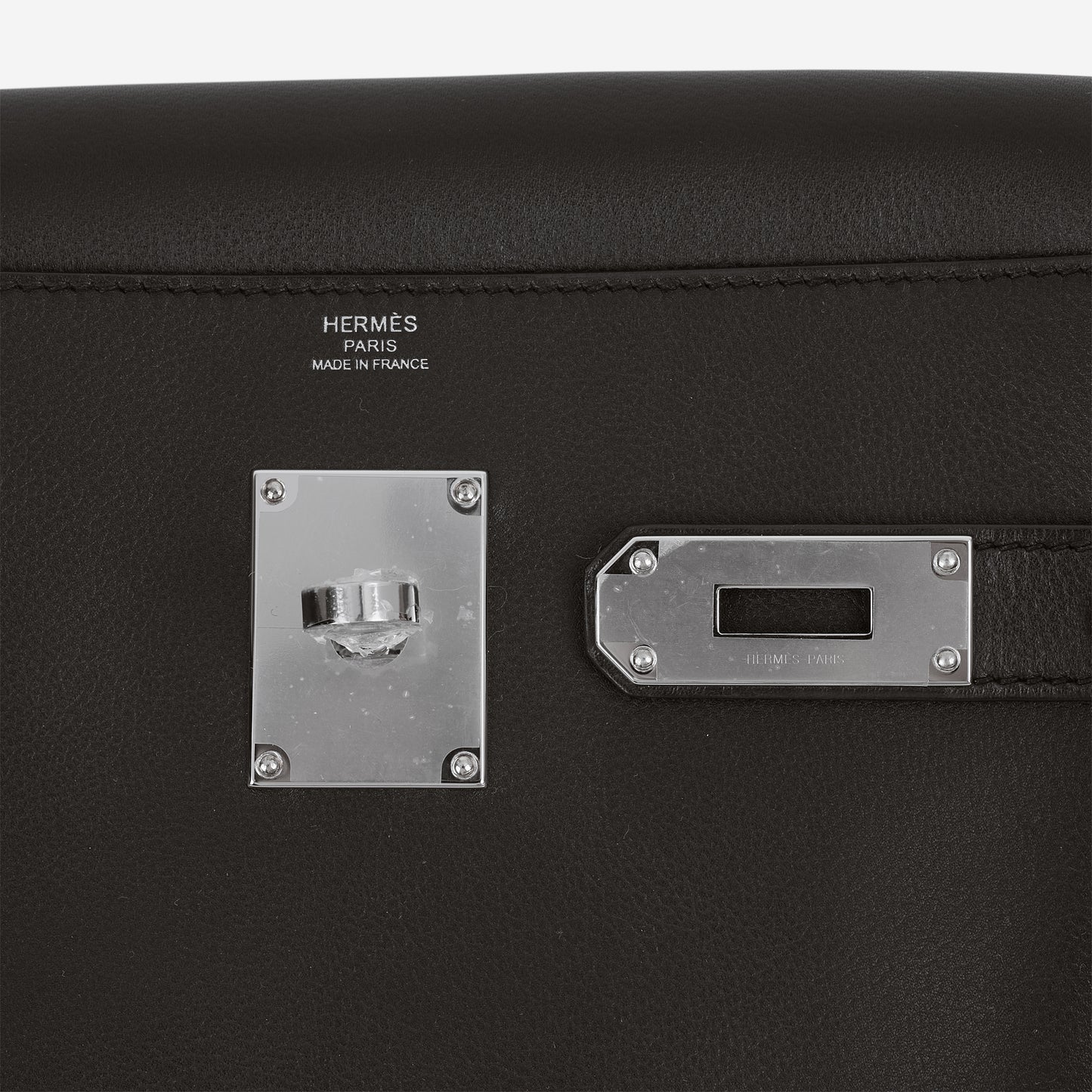 Hermès Kelly Messenger PM - Black Evergrain | Palladium Hardware - Bagista