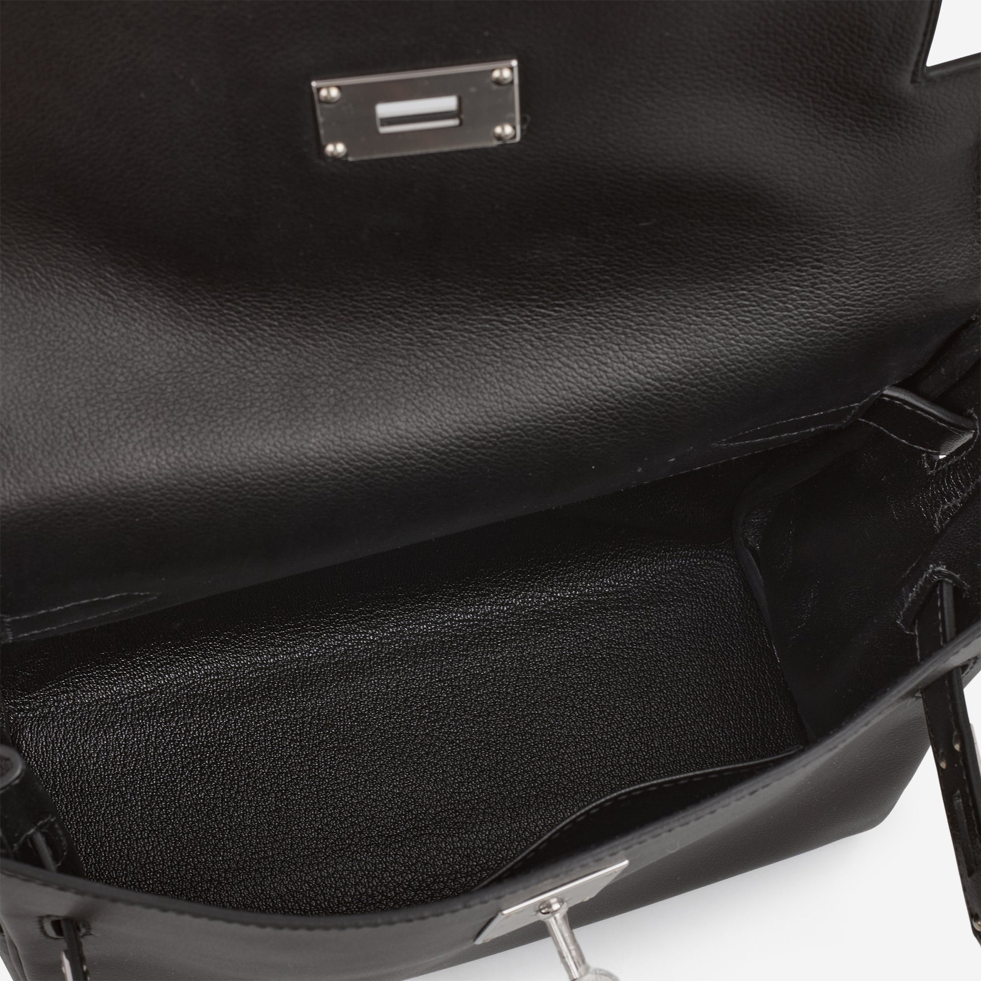 Hermès Kelly Messenger PM - Black Evergrain | Palladium Hardware - Bagista