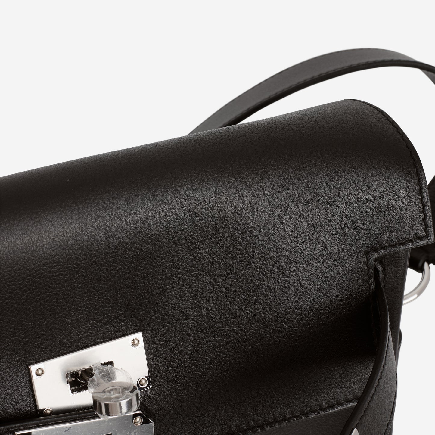 Hermès Kelly Messenger PM - Black Evergrain | Palladium Hardware - Bagista