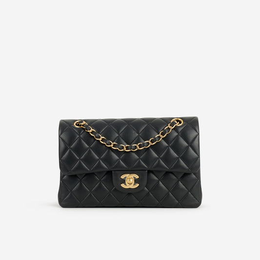 Chanel Small Classic Flap - Black Lambskin | Gold Hardware