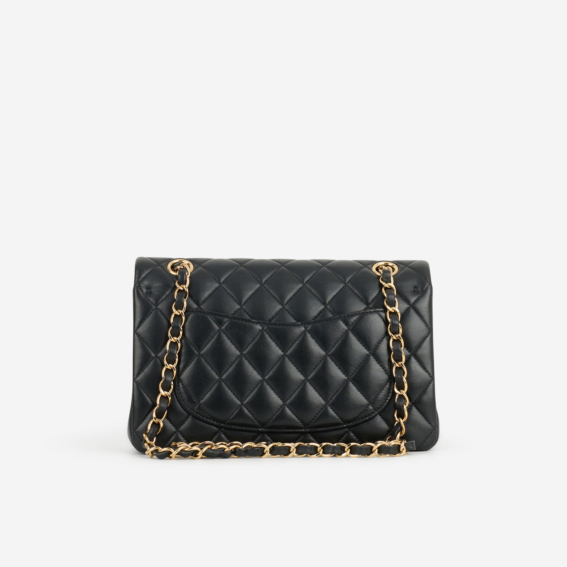 Chanel Small Classic Flap - Black Lambskin | Gold Hardware - Bagista
