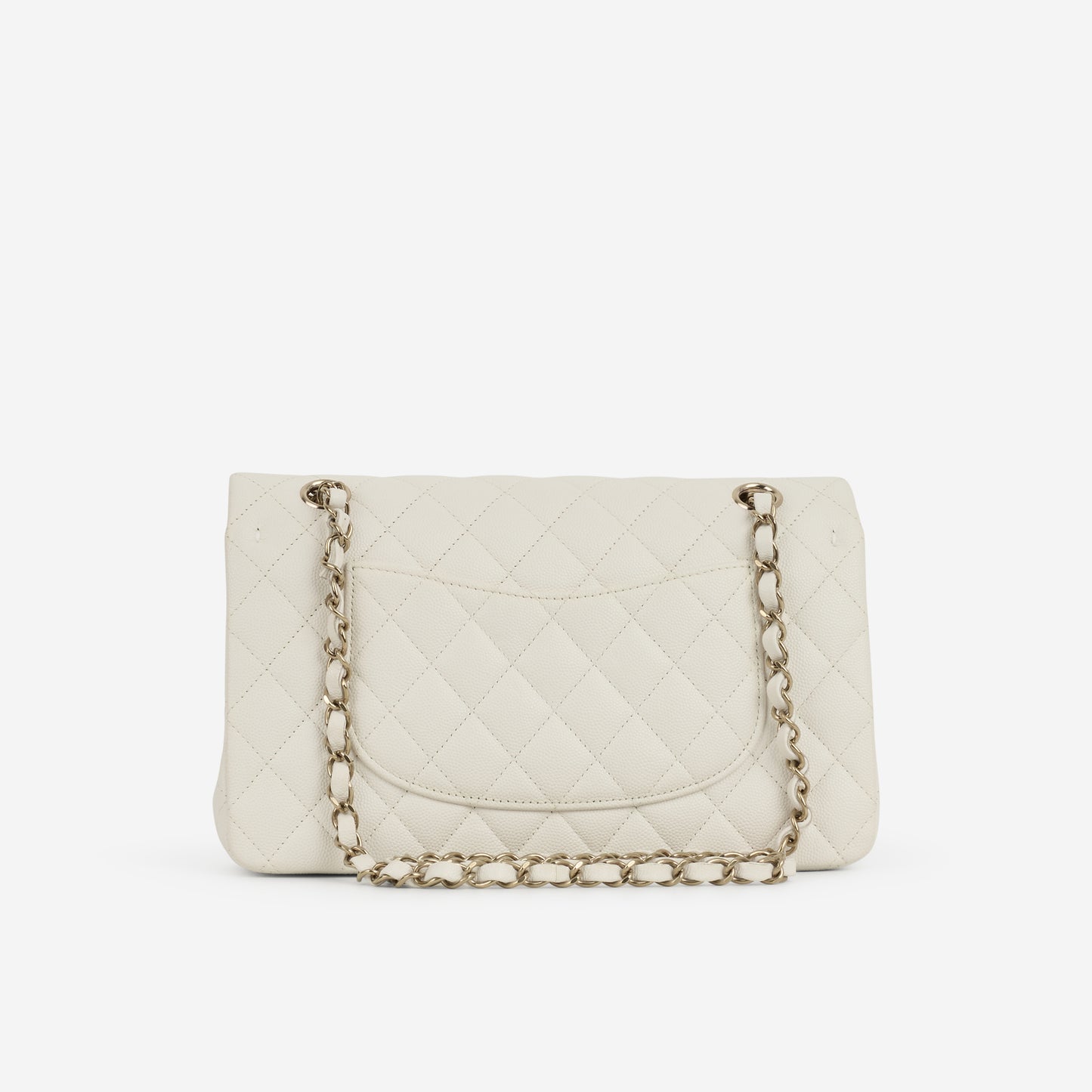 Chanel Medium Classic Flap - Off White Caviar | Champagne Gold Hardware - Bagista