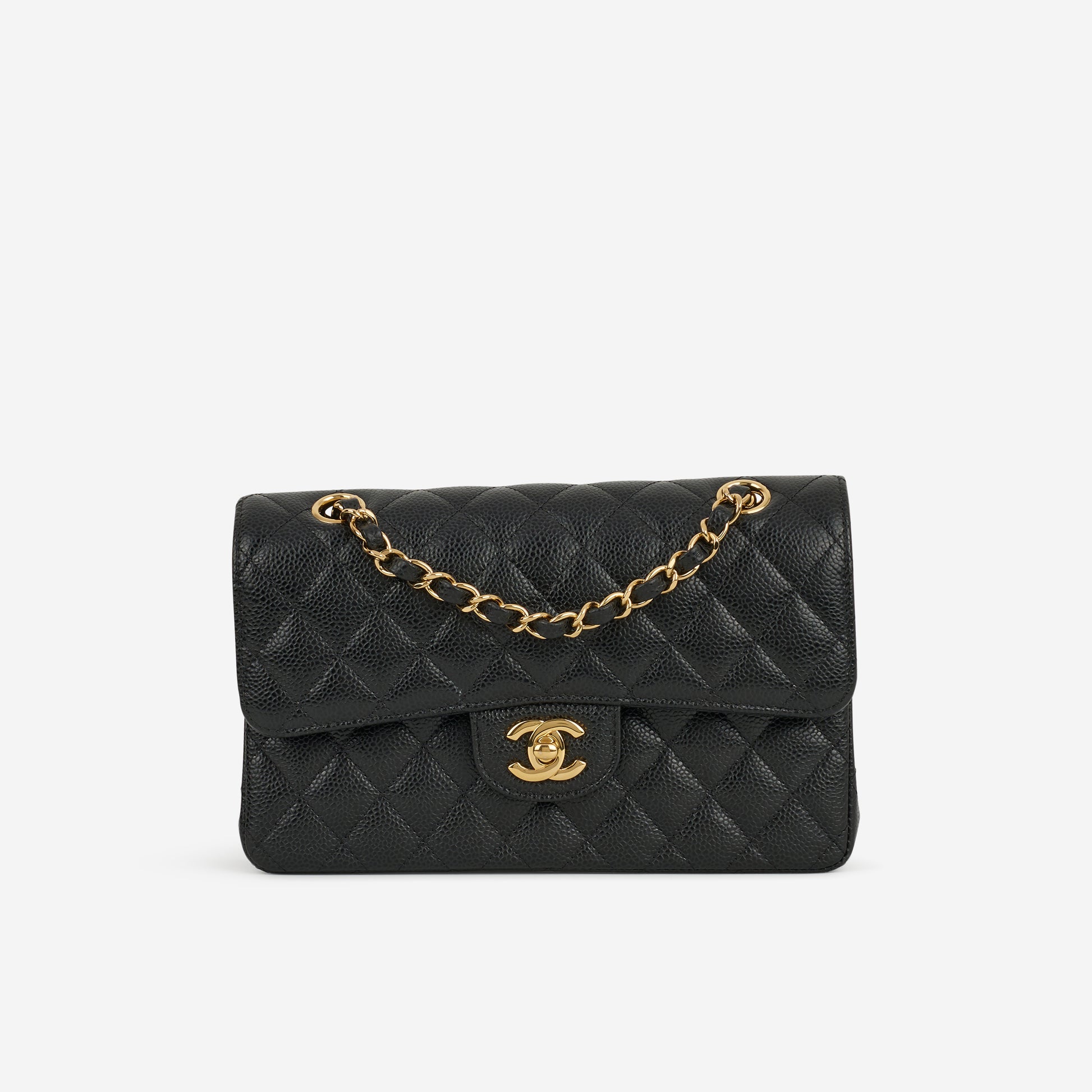 Chanel Small Classic Flap - Black Caviar | Gold Hardware - Bagista