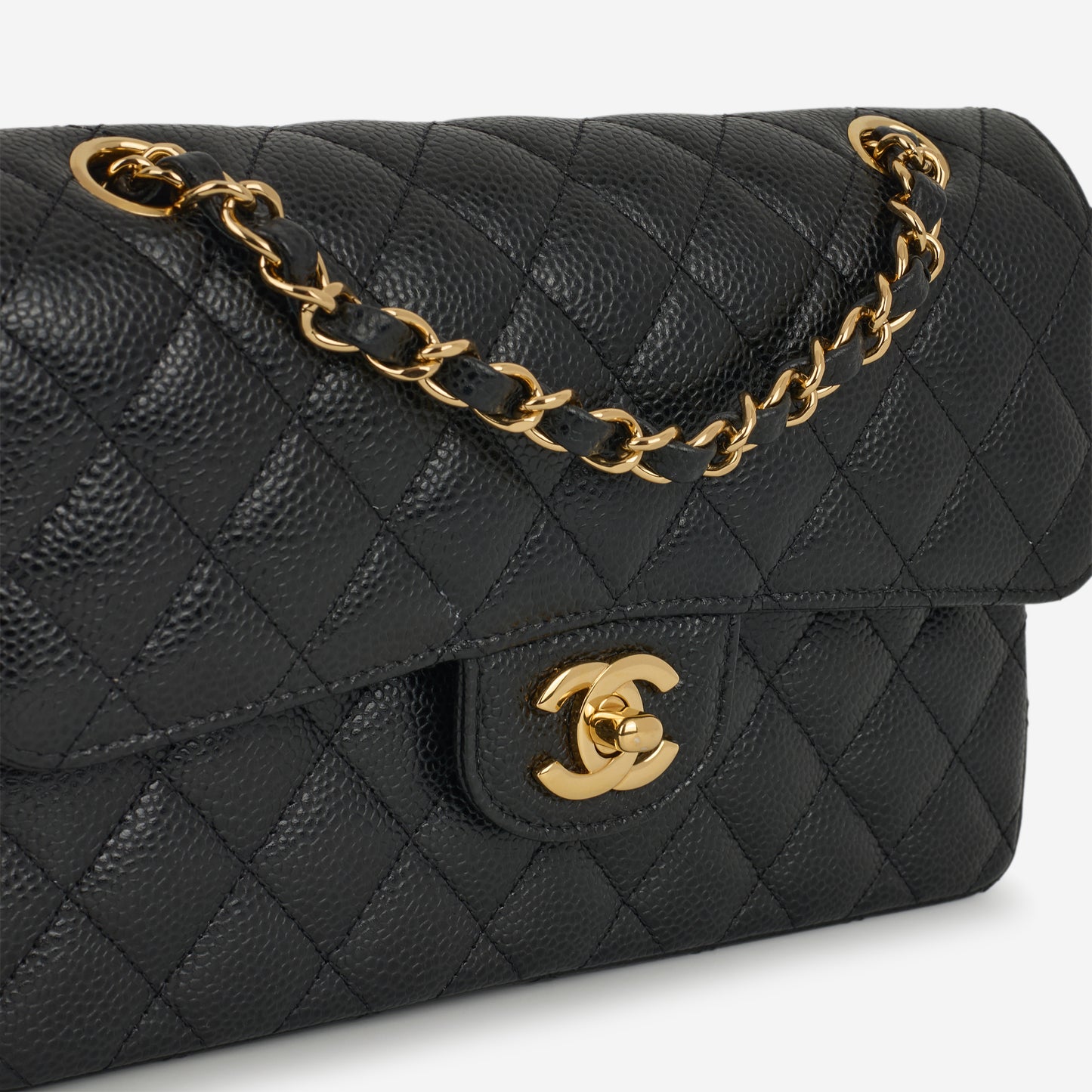 Chanel Small Classic Flap - Black Caviar | Gold Hardware - Bagista