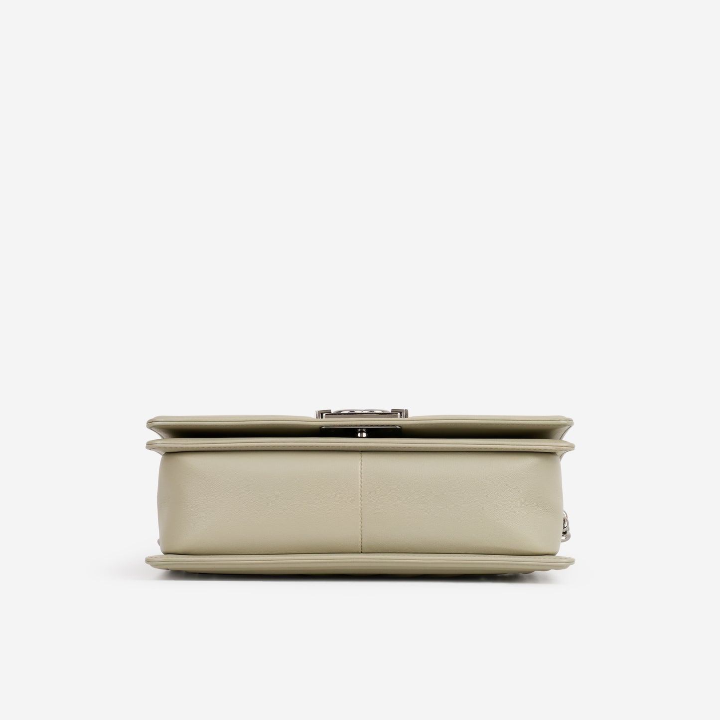 Chanel Old Medium Boy Bag - Grey Chevron | Silver Hardware - Bagista