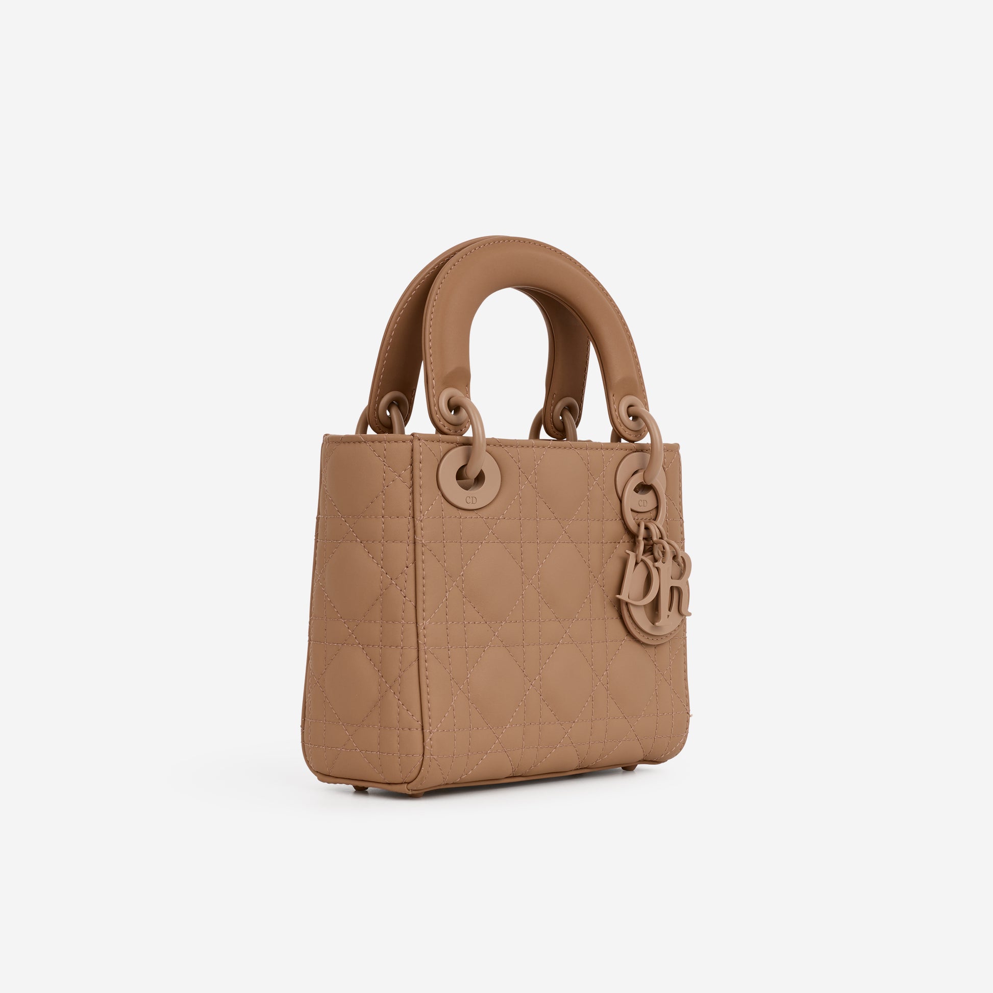 Dior Mini Lady Dior - Blush Ultramatte Cannage | Tonal Hardware - Bagista