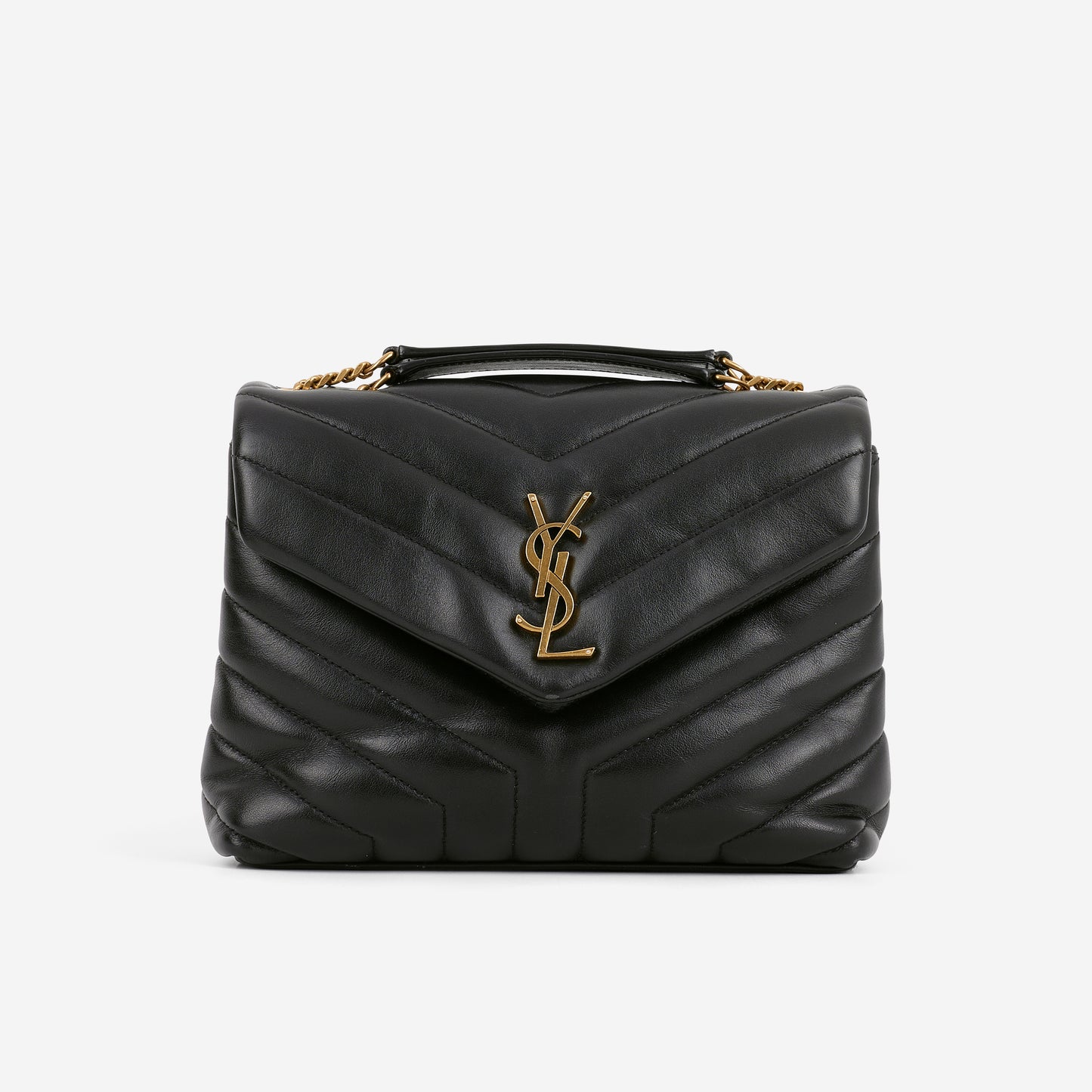 Saint Laurent Small Loulou - Black Lambskin | Gold Hardware