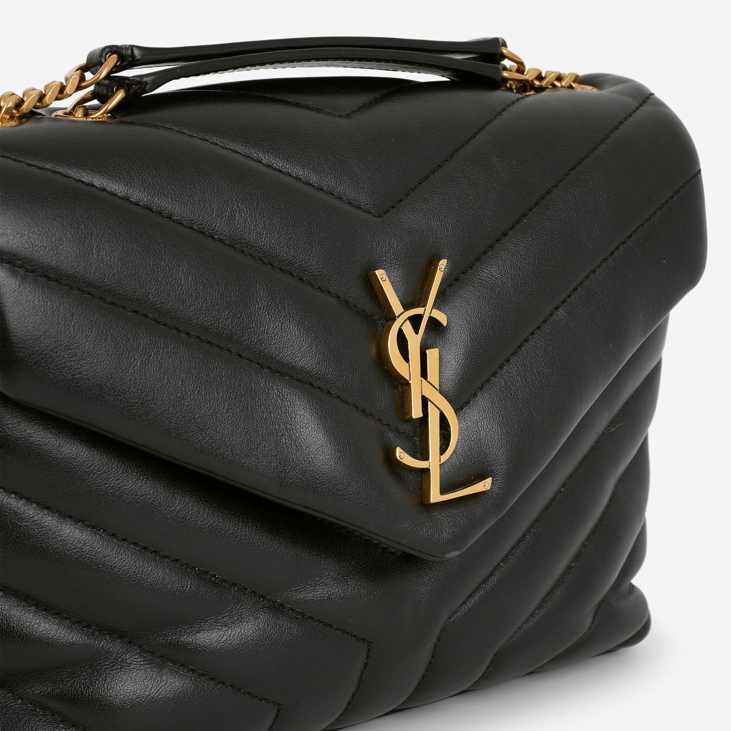Saint Laurent Small Loulou - Black Lambskin | Gold Hardware