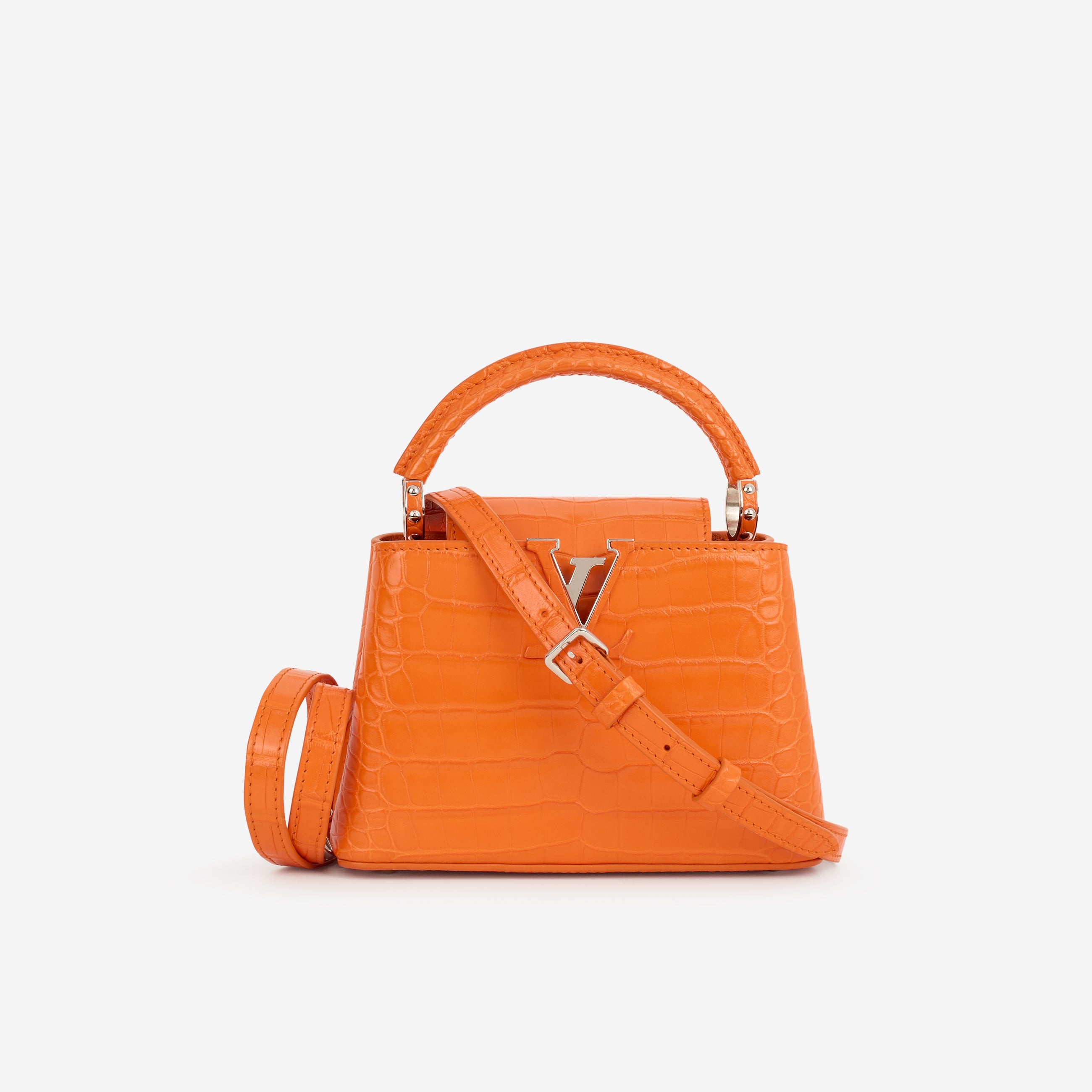 Louis Vuitton Mini Capucines - Orange Alligator Mississippiensis