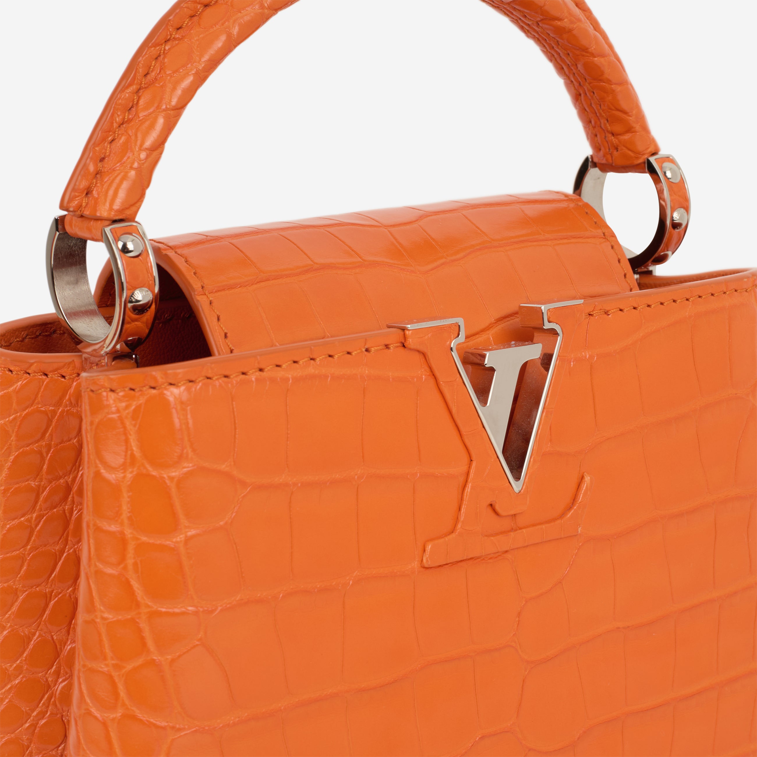 Louis Vuitton Mini Capucines - Orange Alligator Mississippiensis