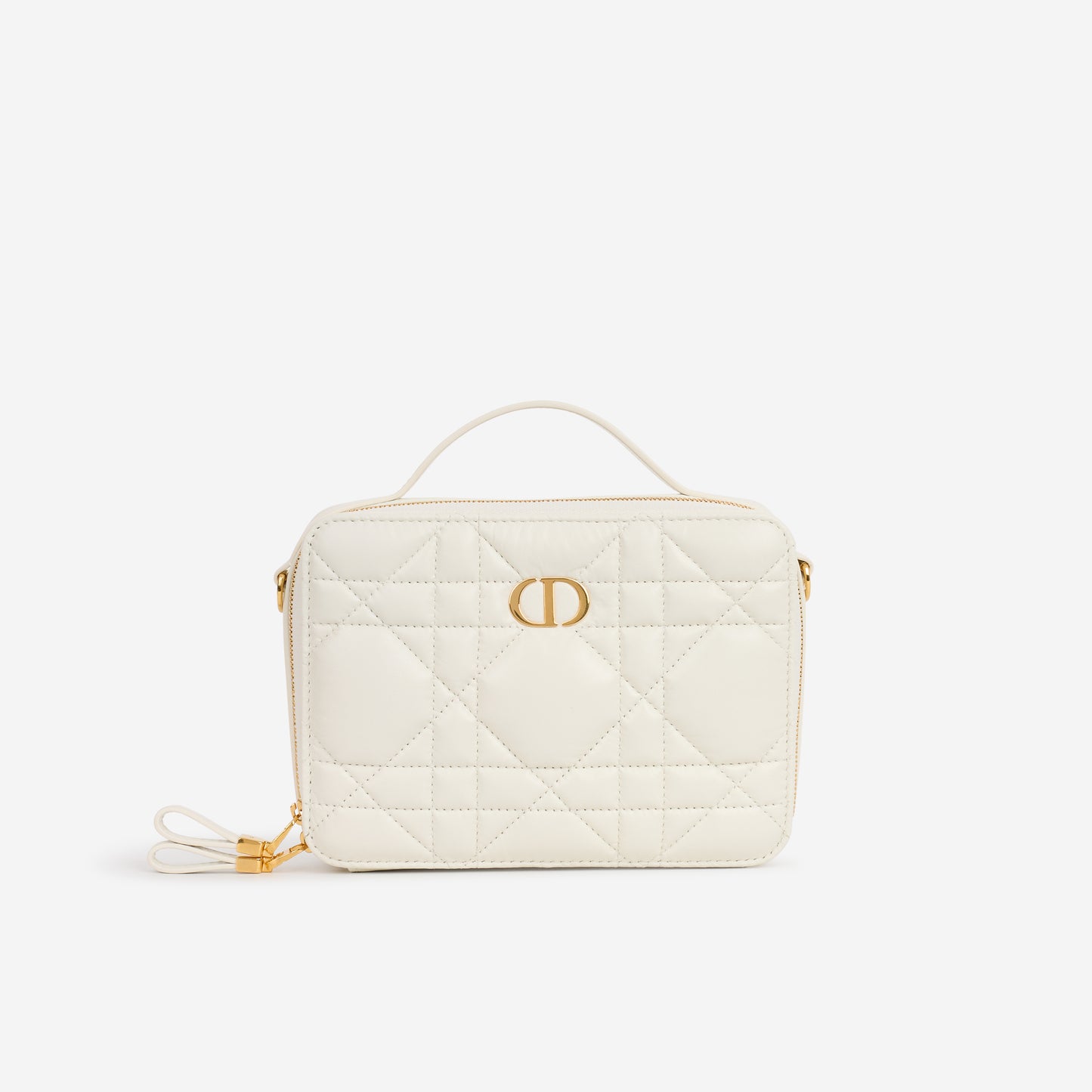 Dior Caro Box Bag - Off White Macrocannage Calfskin | Gold Hardware - Bagista