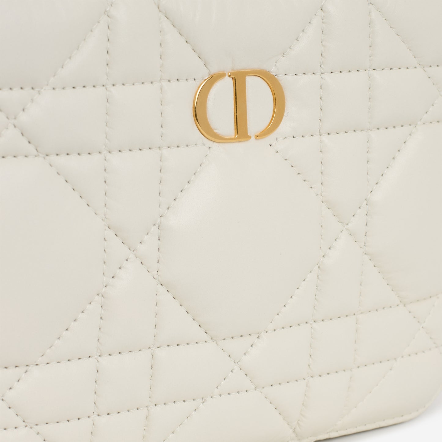 Dior Caro Box Bag - Off White Macrocannage Calfskin | Gold Hardware - Bagista