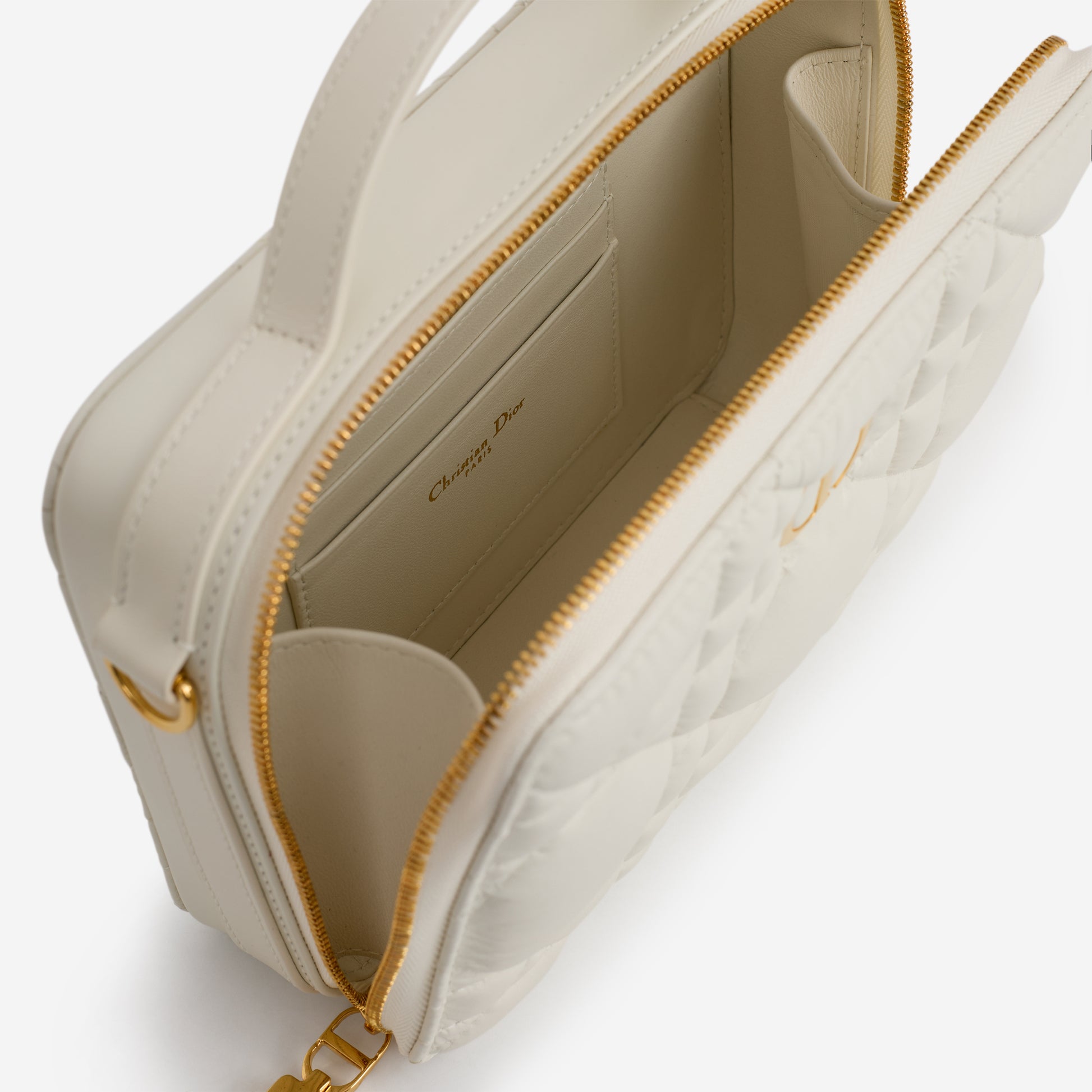 Dior Caro Box Bag - Off White Macrocannage Calfskin | Gold Hardware - Bagista