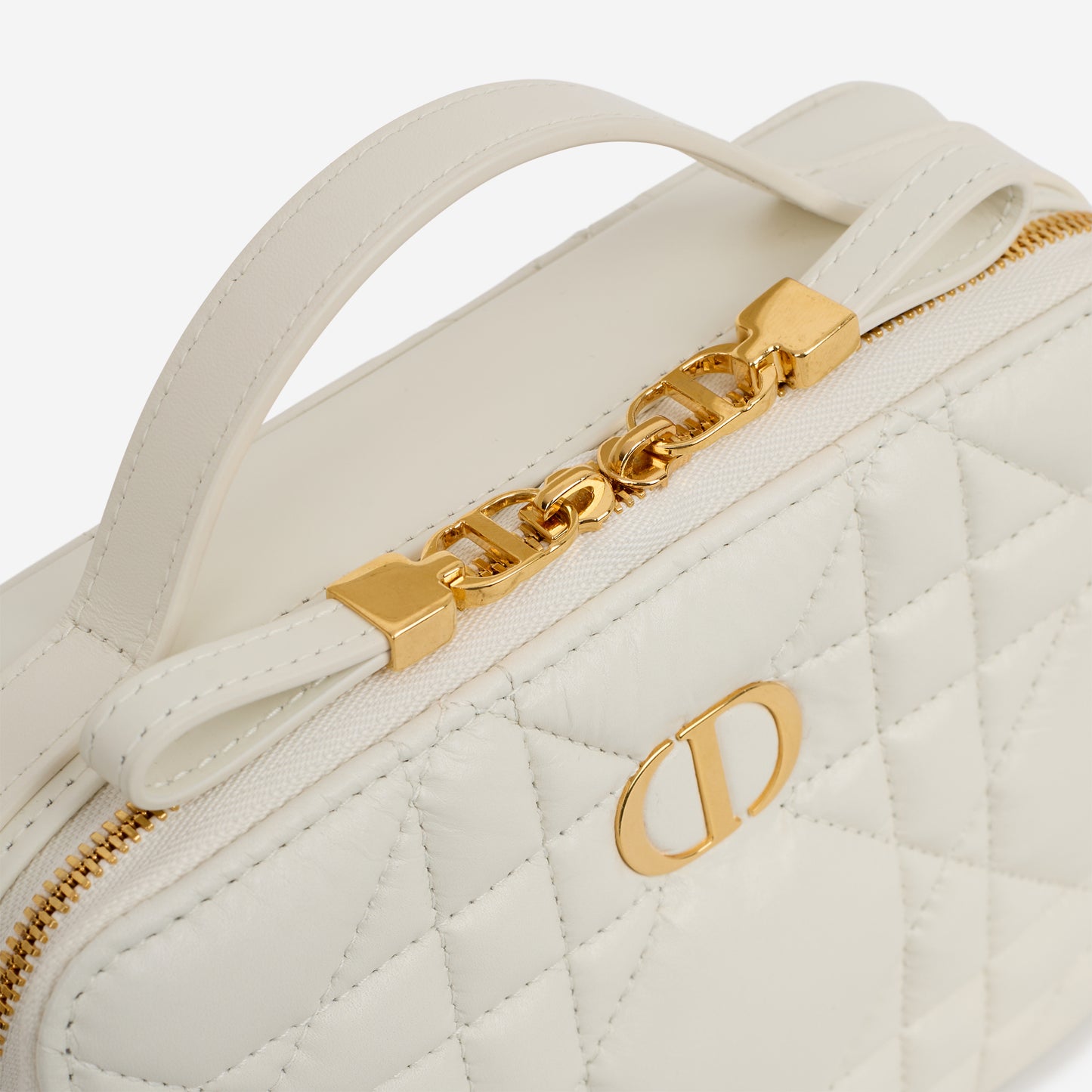 Dior Caro Box Bag - Off White Macrocannage Calfskin | Gold Hardware - Bagista