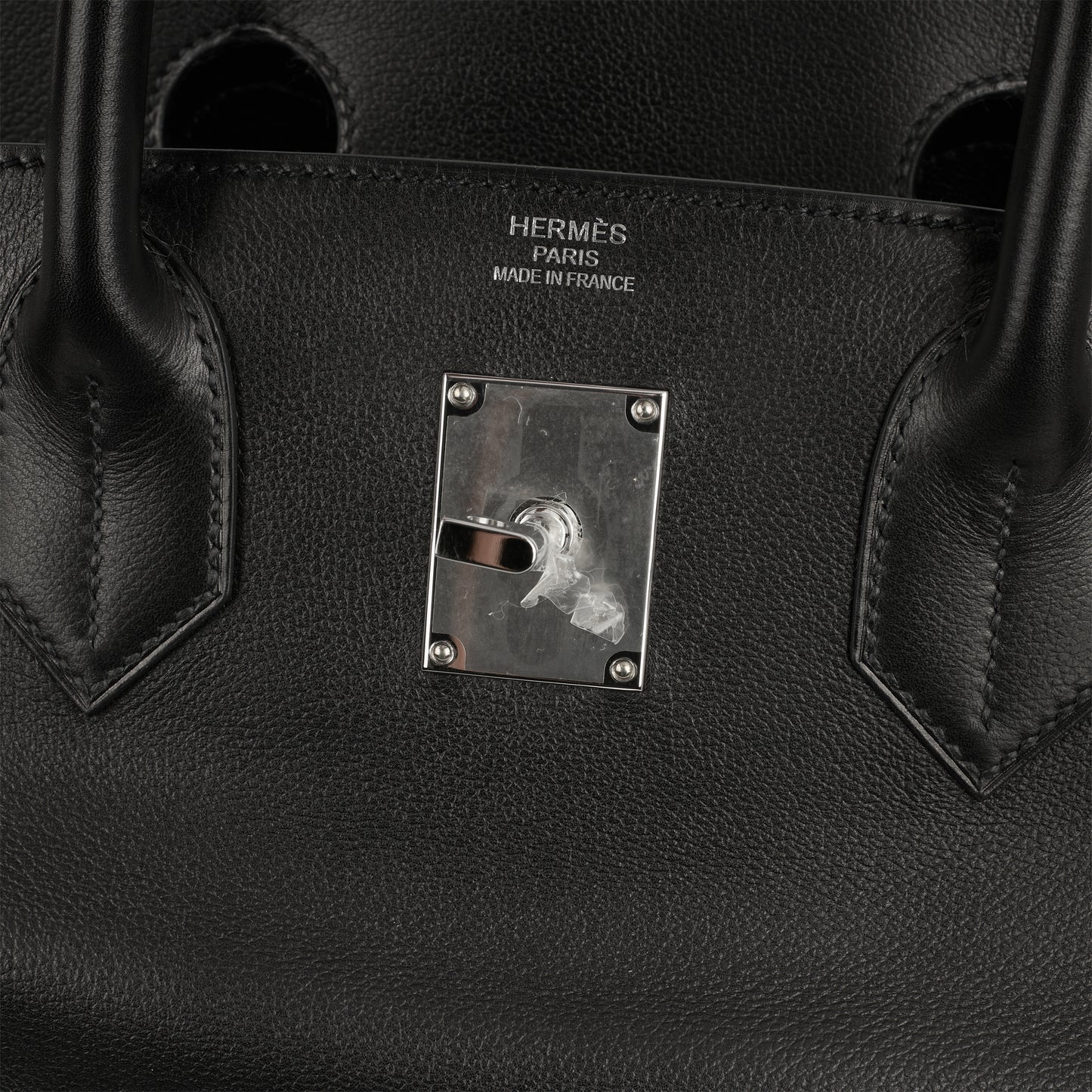 Hermès HAC 40 Rock - Black Evergrain | Palladium Hardware