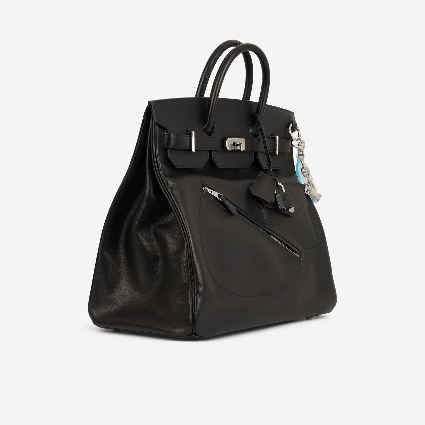 Hermès HAC 40 Rock - Black Evergrain | Palladium Hardware