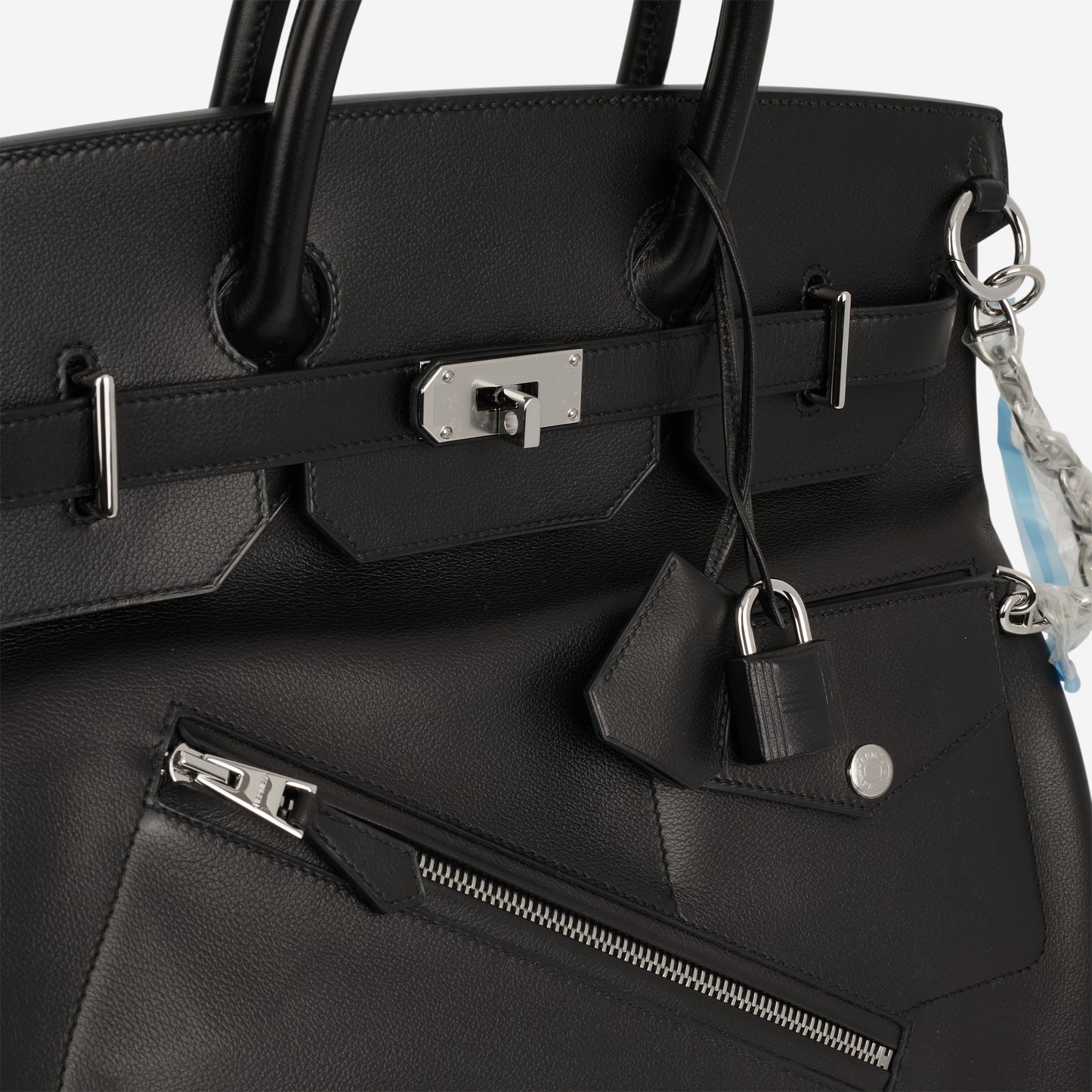 Hermès HAC 40 Rock - Black Evergrain | Palladium Hardware