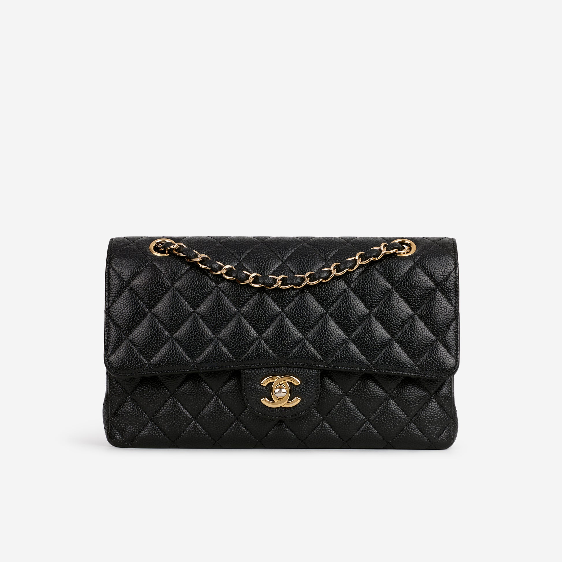 Chanel Classic Medium Flap Bag - Black Caviar | Gold Hardware - Bagista