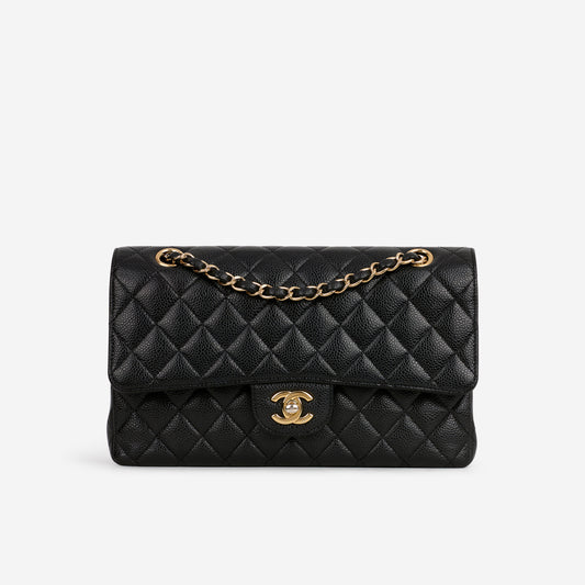 Chanel Classic Medium Flap Bag - Black Caviar | Gold Hardware - Bagista