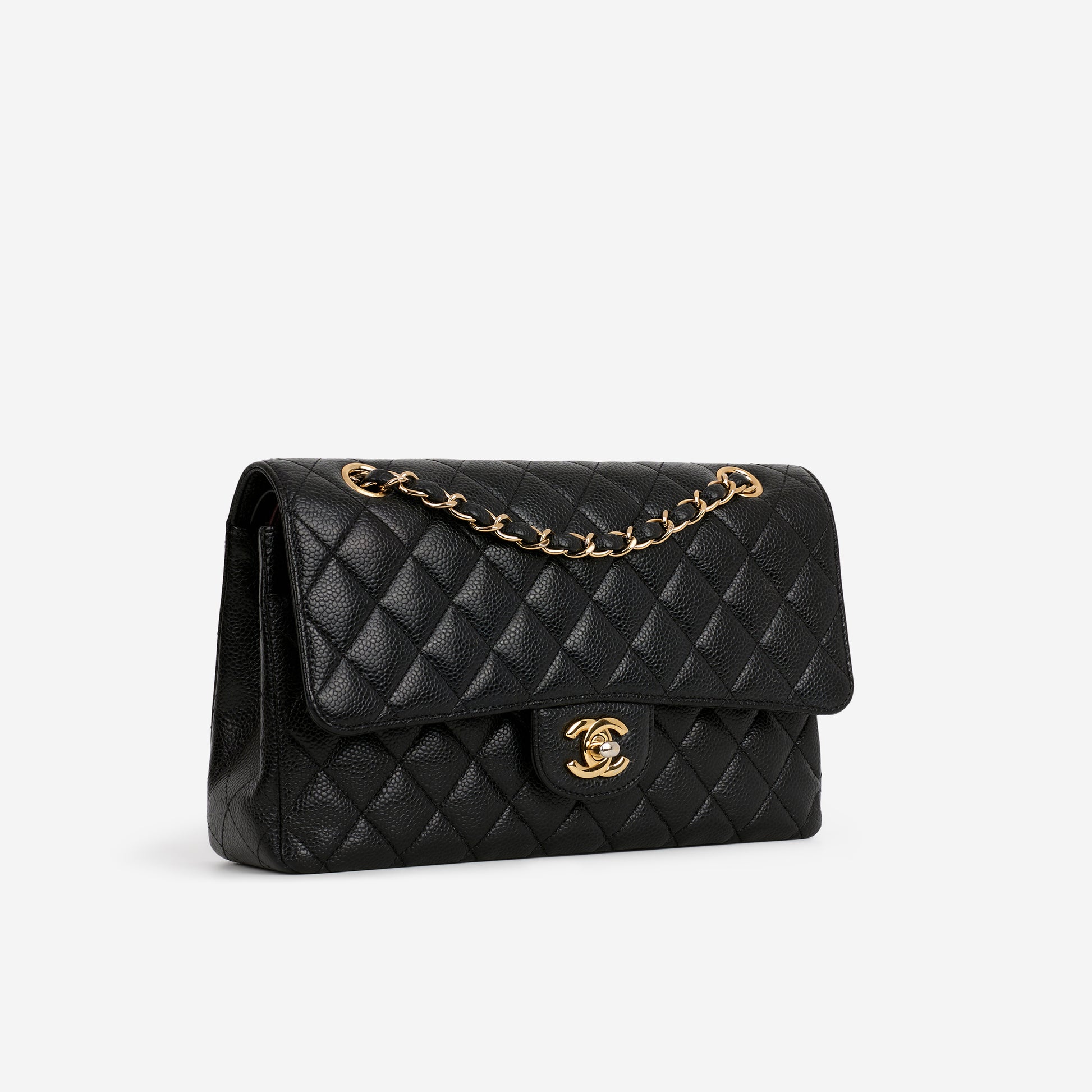 Chanel Classic Medium Flap Bag - Black Caviar | Gold Hardware - Bagista