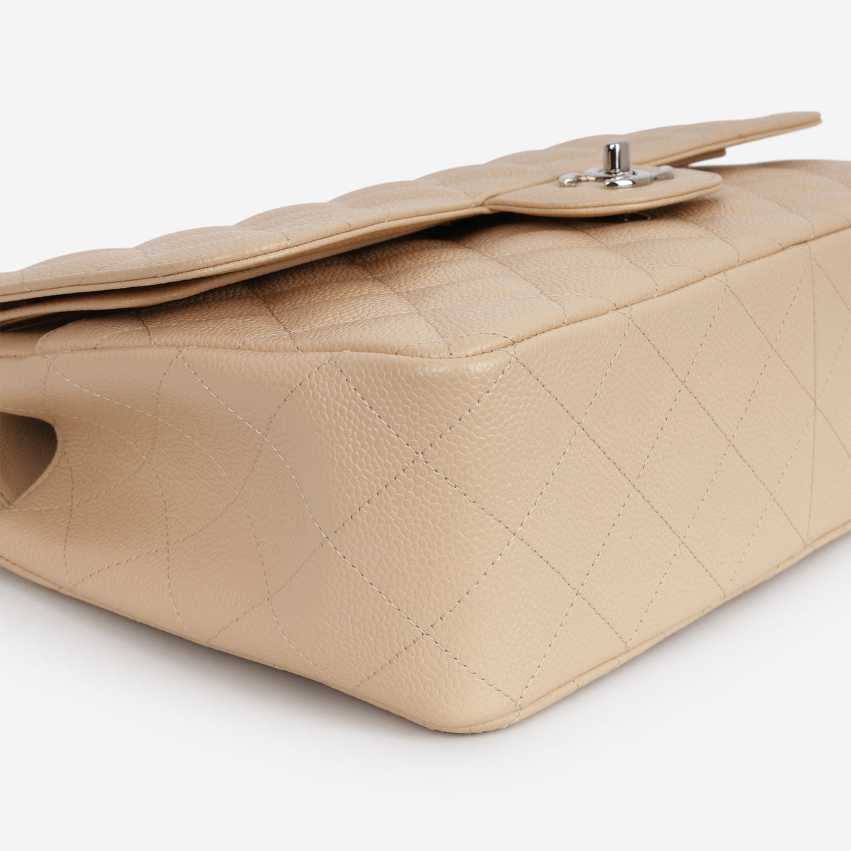 Chanel Jumbo Classic Flap - Beige Caviar | Silver Hardware