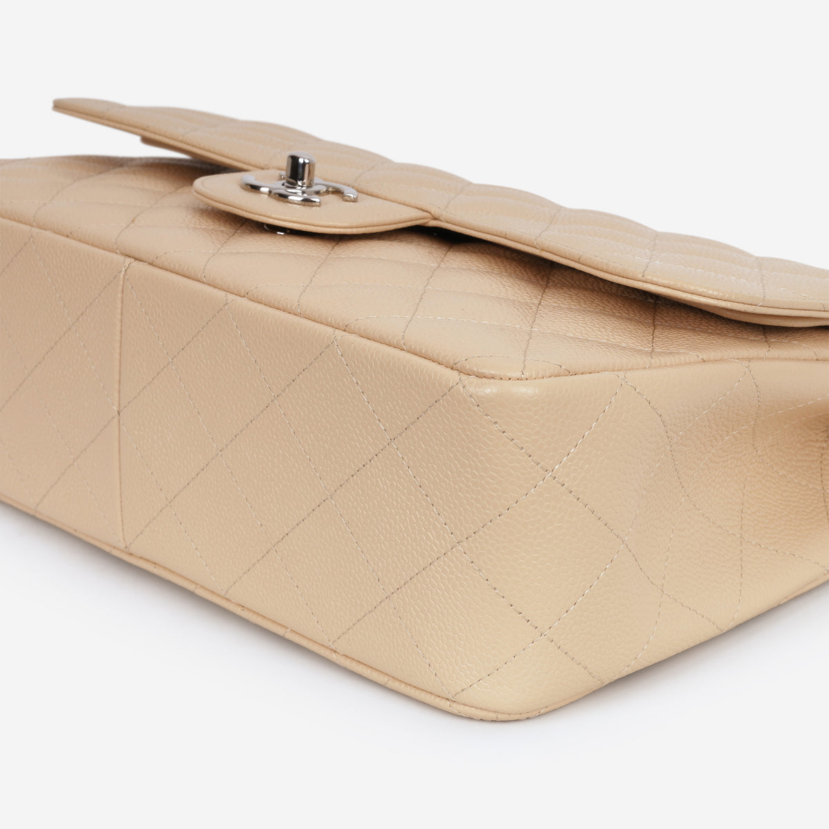 Chanel Jumbo Classic Flap - Beige Caviar | Silver Hardware
