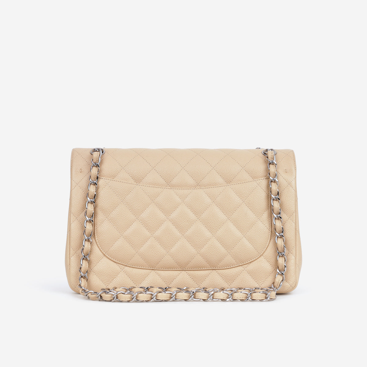 Chanel Jumbo Classic Flap - Beige Caviar | Silver Hardware