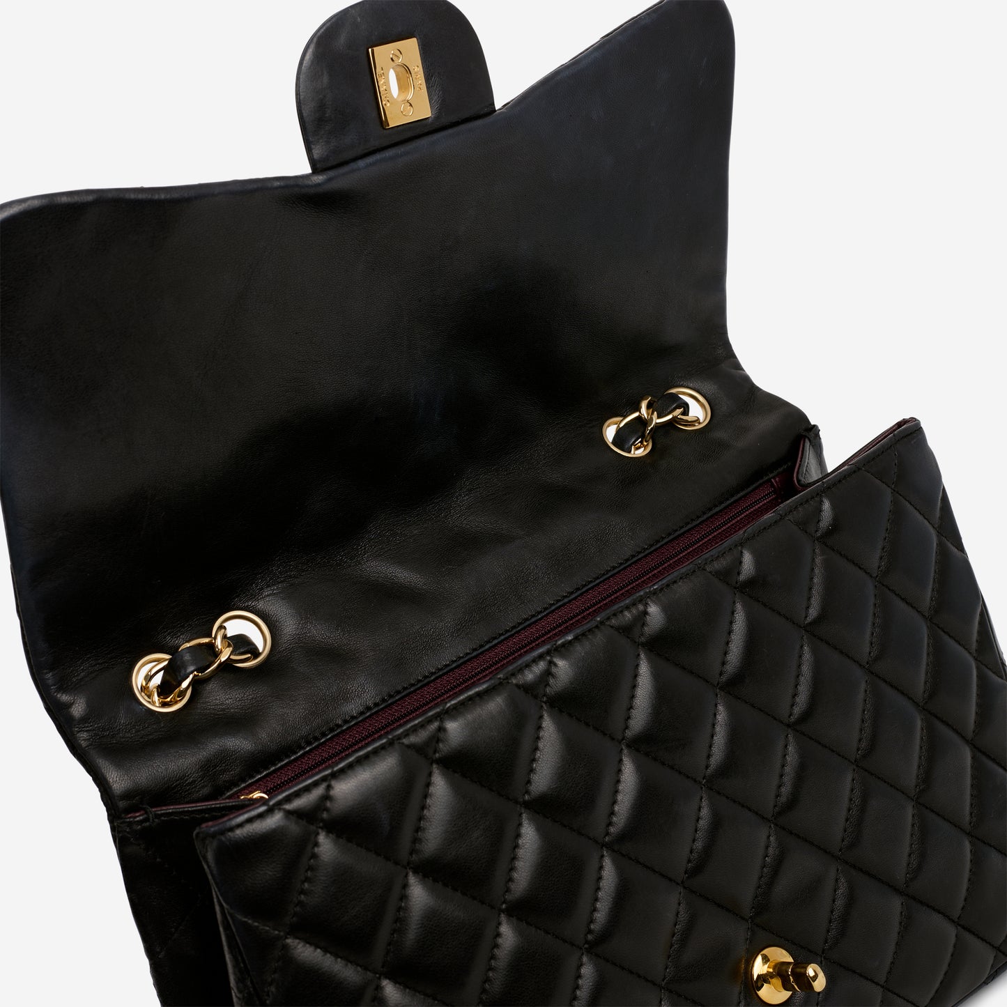 Chanel Single Flap Jumbo - Black Lambskin | Gold Hardware - Bagista