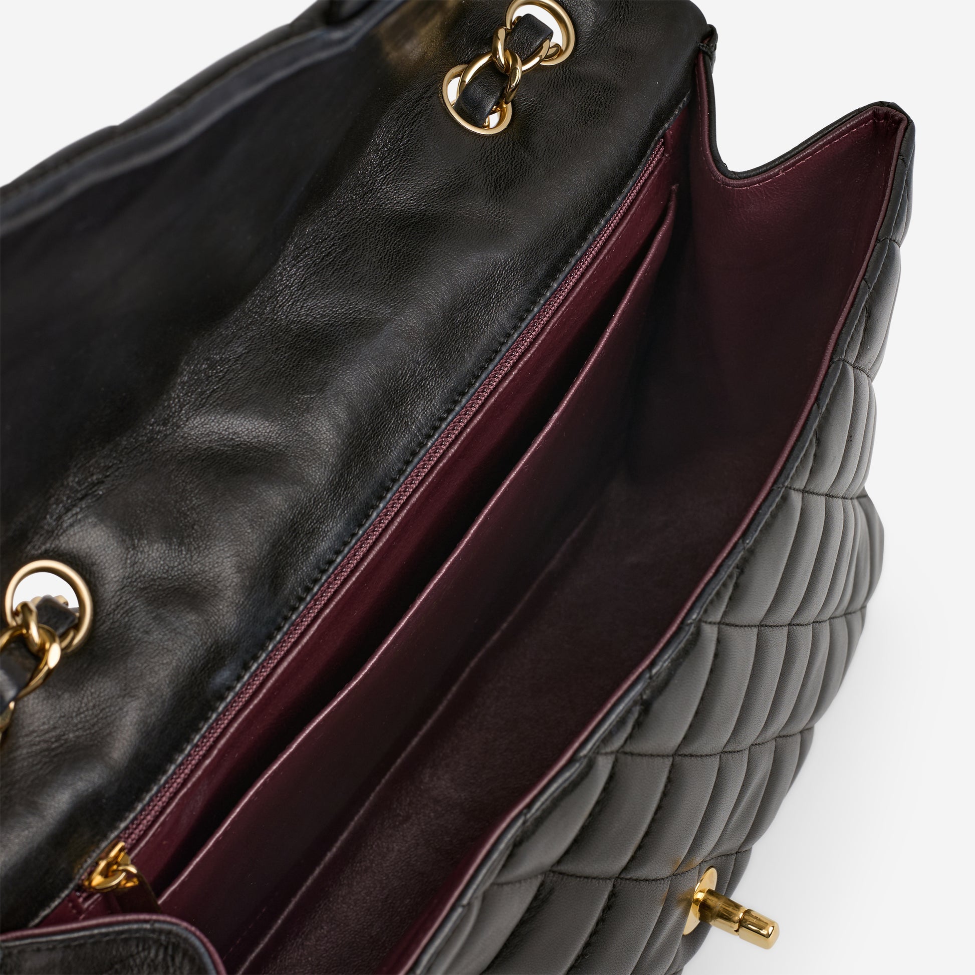 Chanel Single Flap Jumbo - Black Lambskin | Gold Hardware - Bagista