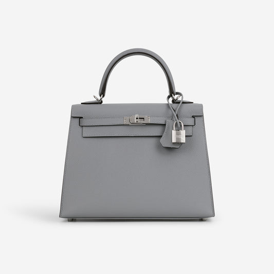 Hermès Kelly 25 - Gris Pantin Epsom | Palladium Hardware