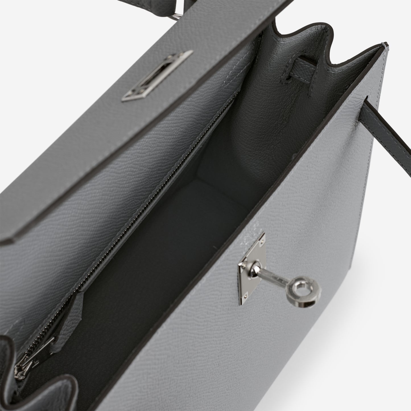 Hermès Kelly 25 - Gris Pantin Epsom | Palladium Hardware - Bagista