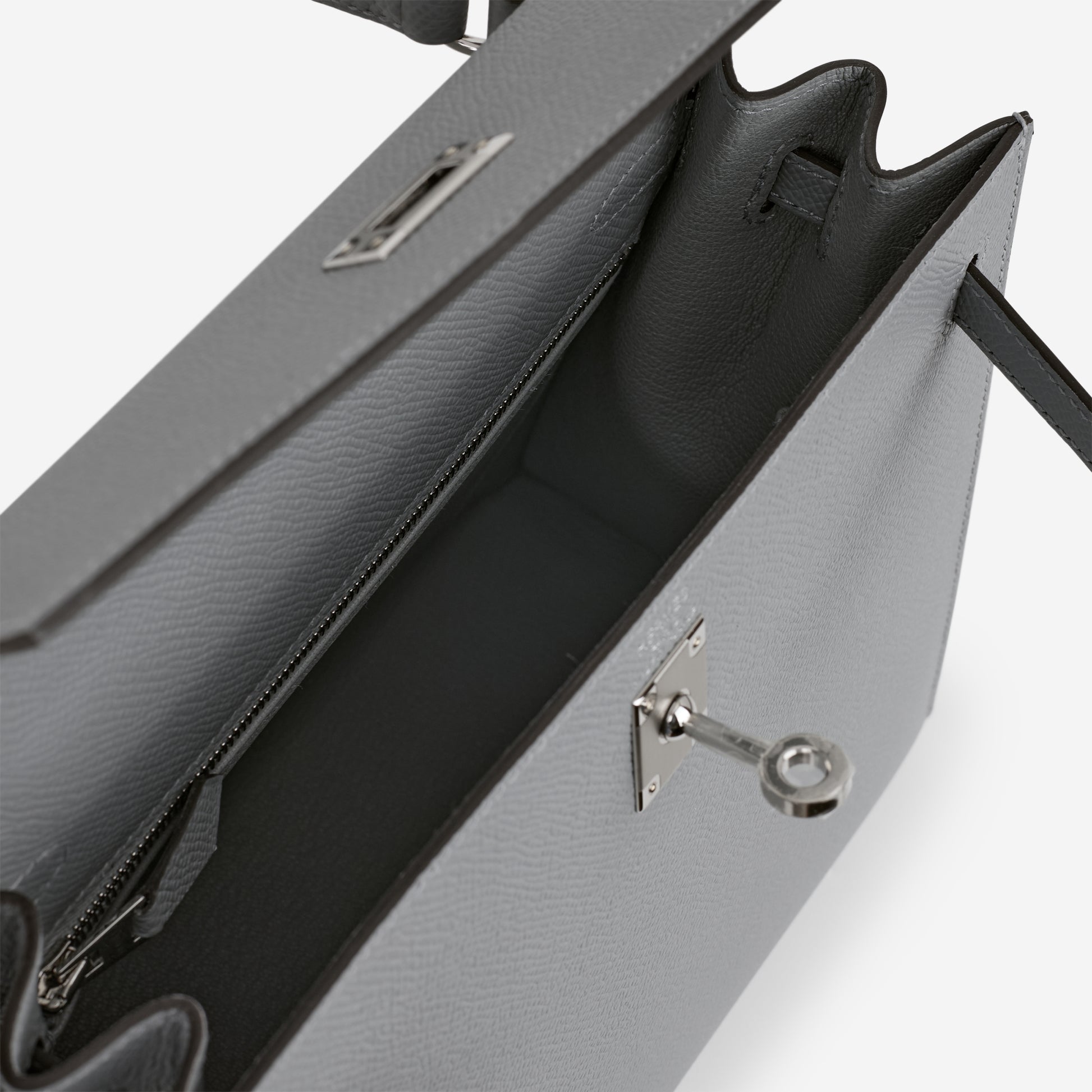 Hermès Kelly 25 - Gris Pantin Epsom | Palladium Hardware - Bagista
