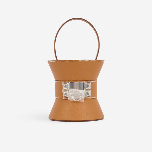 Hermès Mini Medor Bag - Gold Epsom | Palladium Hardware - Bagista