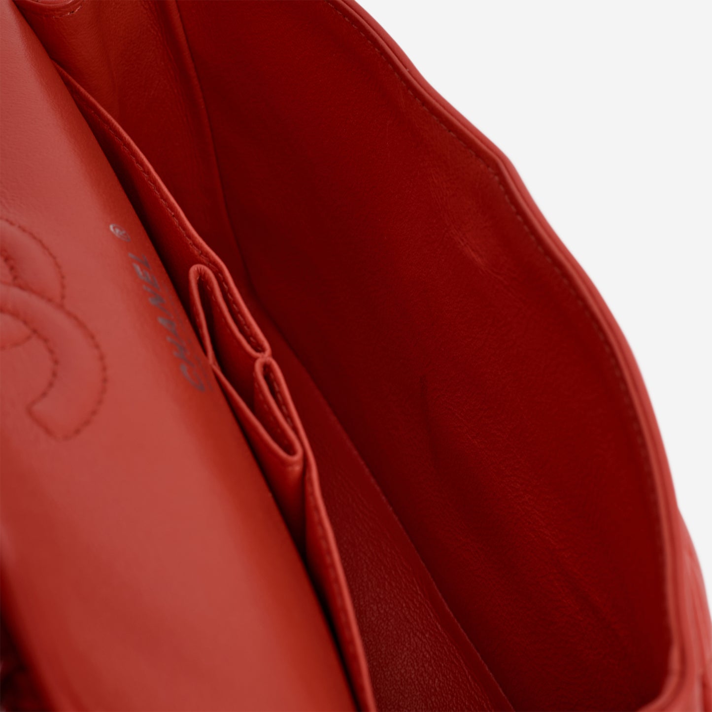 Chanel Small Classic Flap - Red Lambskin | Silver Hardware - Bagista