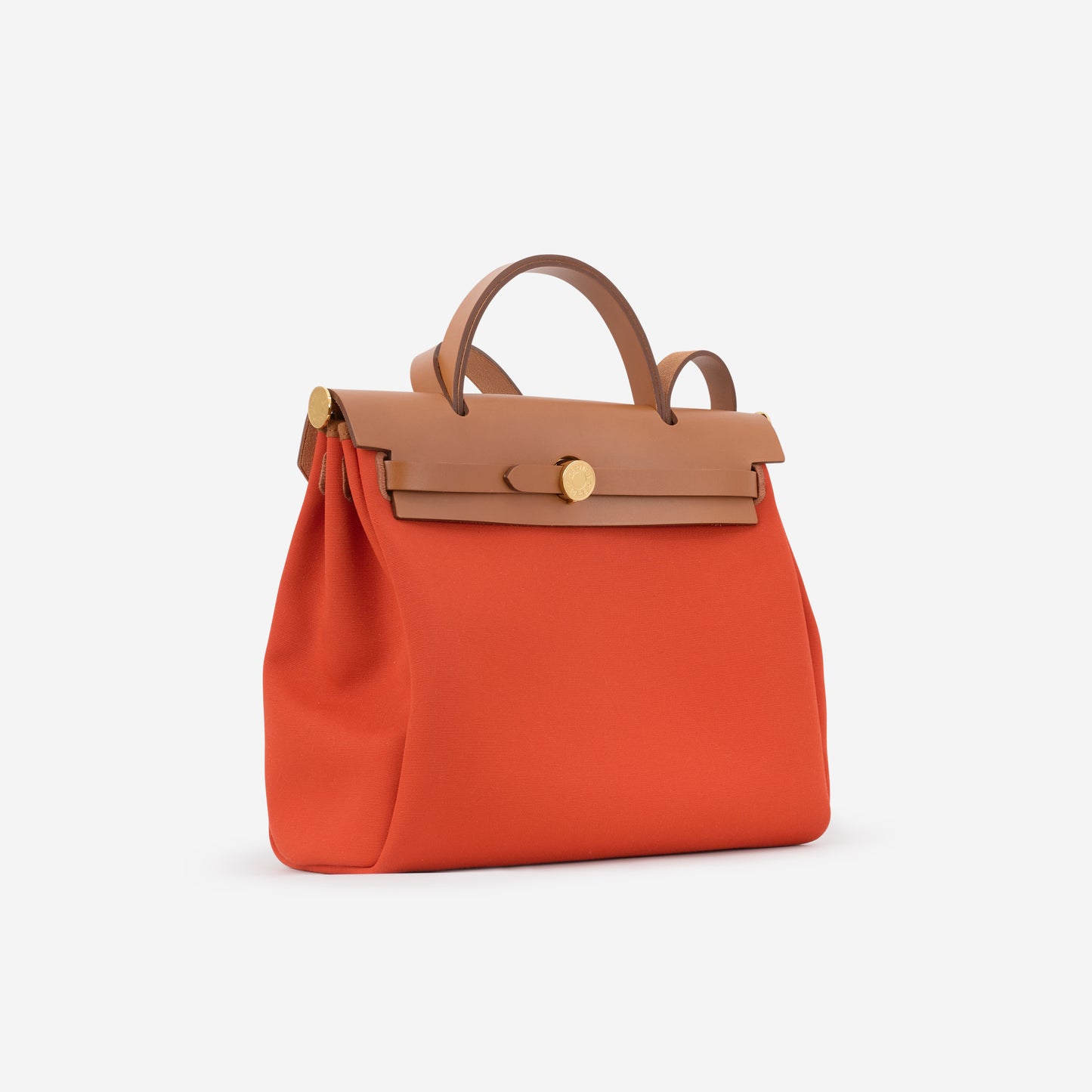 Hermès Herbag 31 - Orange Mecano / Cuivre Canvas / Fauve Hunter | Gold Hardware