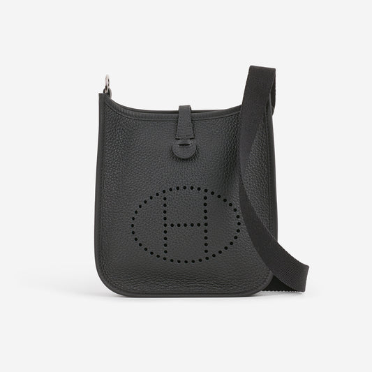 Hermès Mini Evelyne 16 - Black Clemence | Palladium Hardware