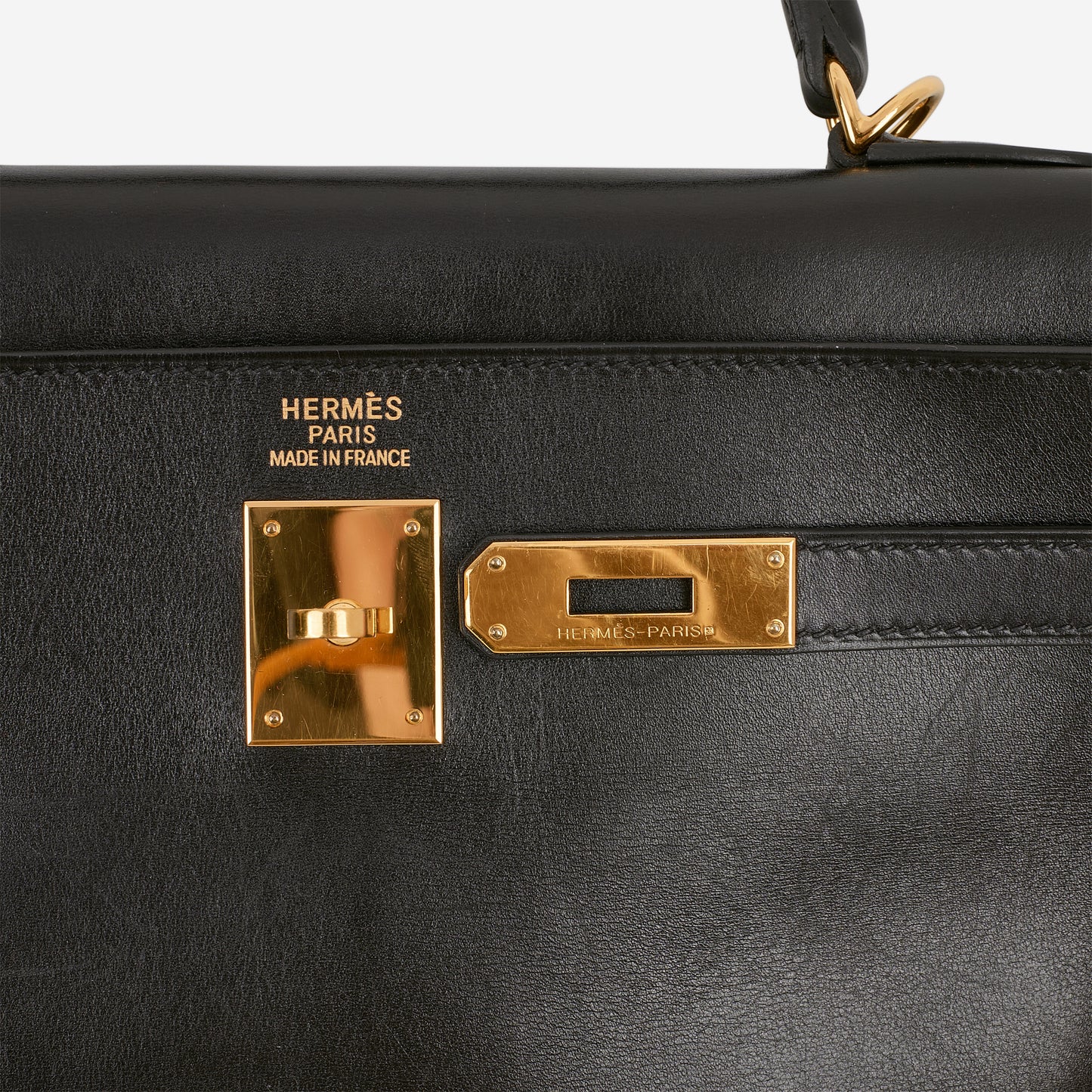 Hermès Vintage Kelly 35 - Black Box Calf Retourne | Gold Hardware