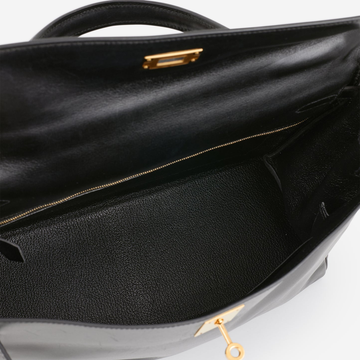 Hermès Vintage Kelly 35 - Black Box Calf Retourne | Gold Hardware