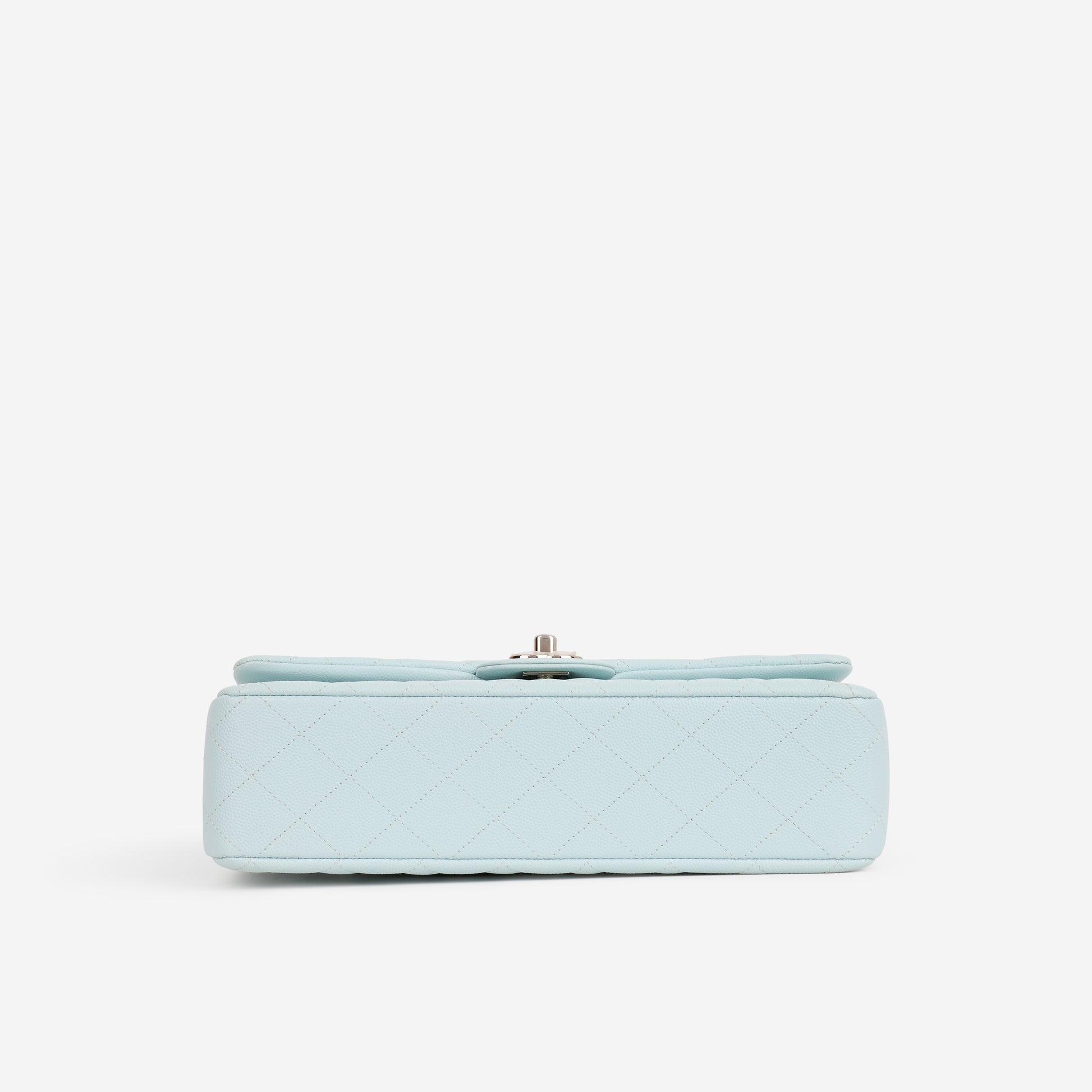 Chanel Medium Classic Flap - Light Blue Caviar | Silver Hardware - Bagista