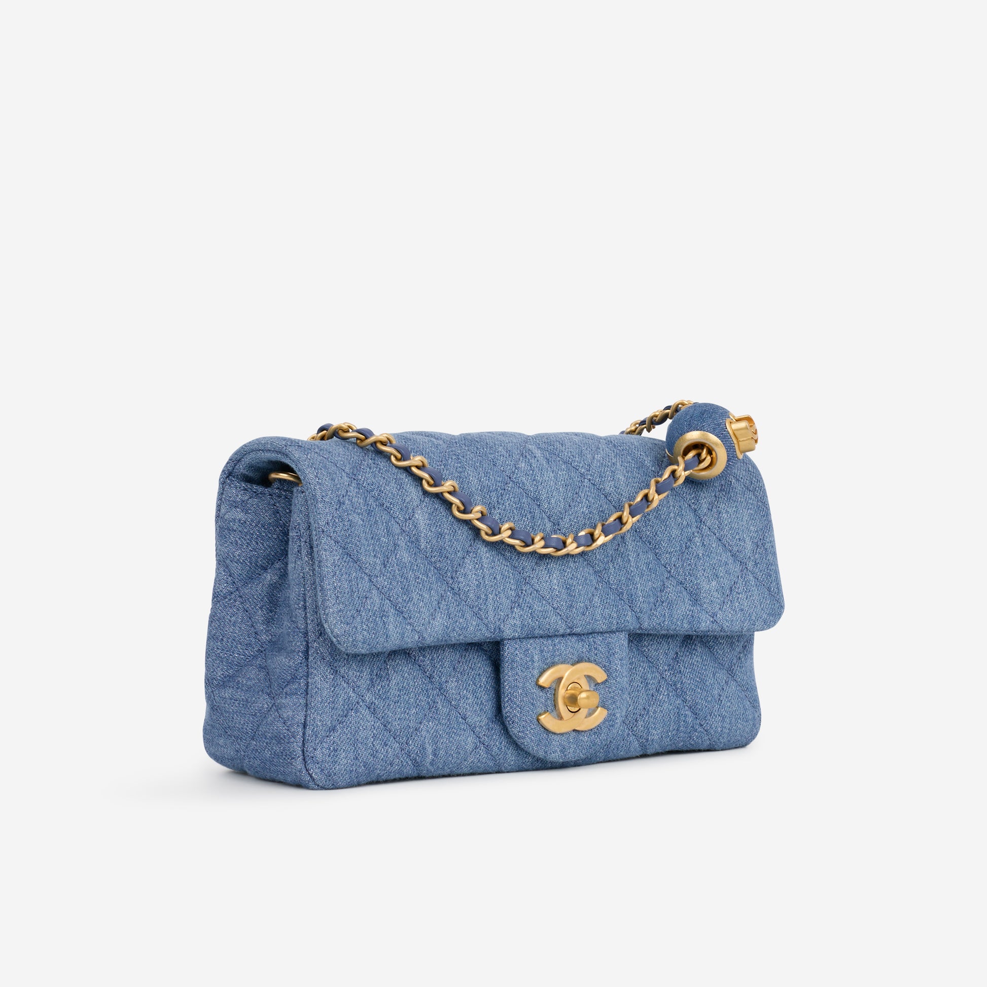 Chanel Mini Rectangular - Blue Ombre Denim | Gold Hardware - Bagista