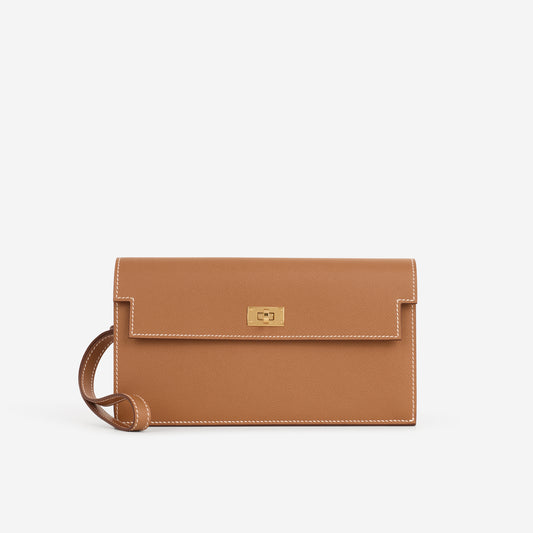 Hermès Kelly Pocket Long Wallet - Gold Madame | Gold Hardware
