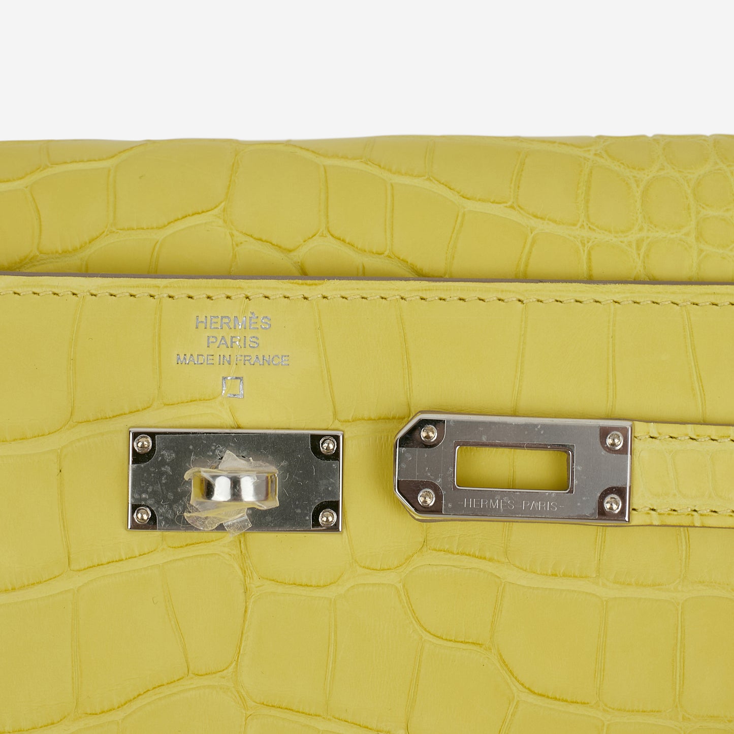 Hermès Kelly To Go - Lime Alligator Mississippiensis | Palladium Hardware